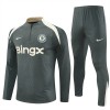 Chelsea Trenings Collegegenser 2025-26 Kvart-Zip Grå - Herre